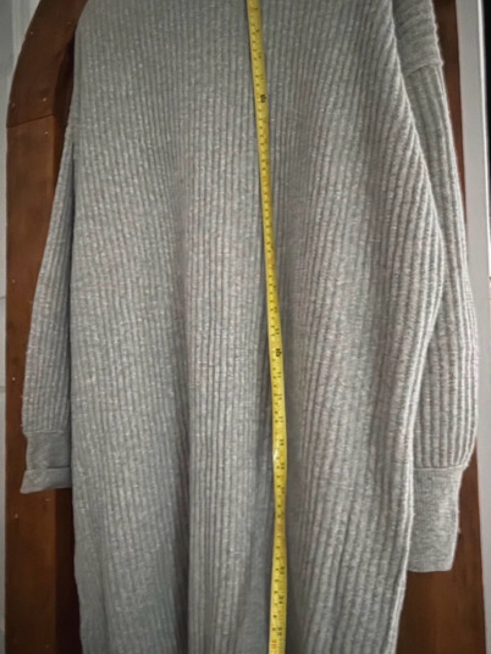 Free People Gray Sandstone Ribbed Button-Front Cardigan - Picture 7 of 8